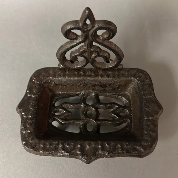 Cast Iron Footed Soap or Note Card Tray NWOT - Picture 2 of 7